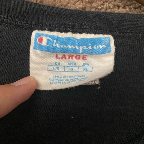 Champion Black Long Sleeve Tee with Graphic - Picture 2 of 2